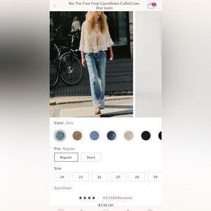 We The Free Final Countdown Low Rise Boyfriend